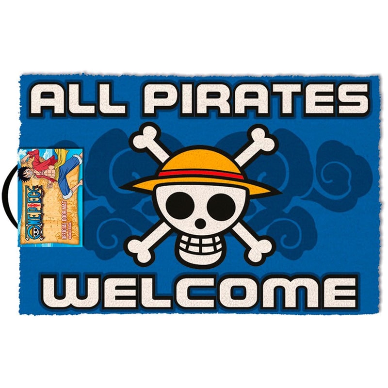 PYRAMID Πατάκι Εισόδου Pyramid One Piece All Pirates are Welcome 40x60 cm - Μπλε