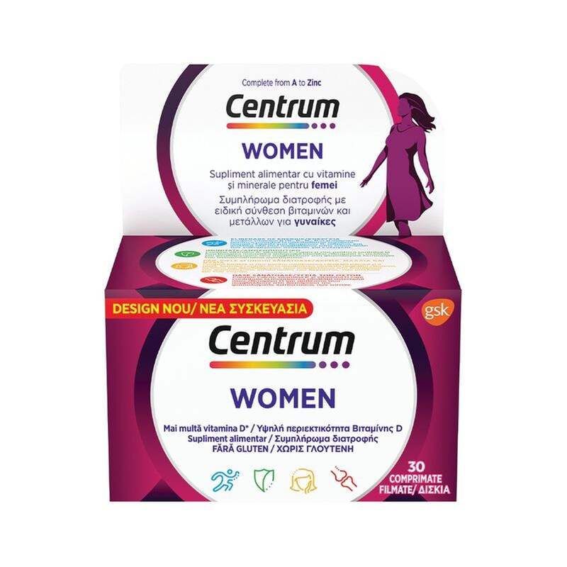 Centrum Multivitamins Women Complete From A To Zinc - 30 ταμπλέτες