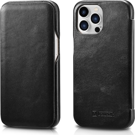 Θήκη Apple iPhone 13 Pro Max - Icarer Curved Edge Vintage Series - Black image 0