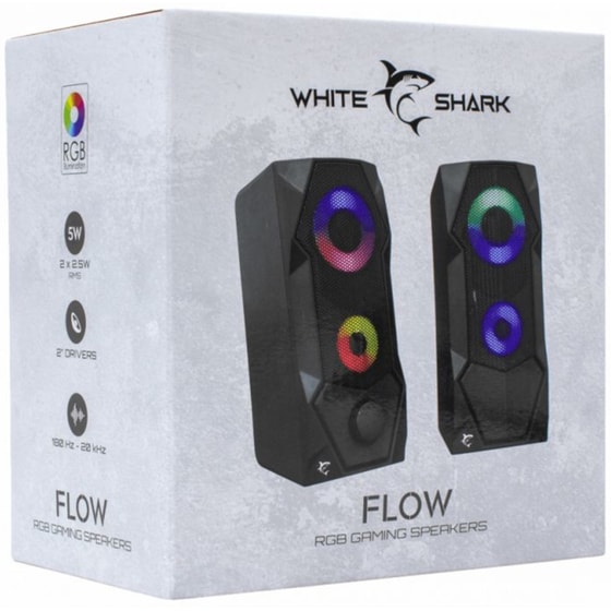 Ηχεία 2.0 White Shark Flow 5W - Μαύρο image 4
