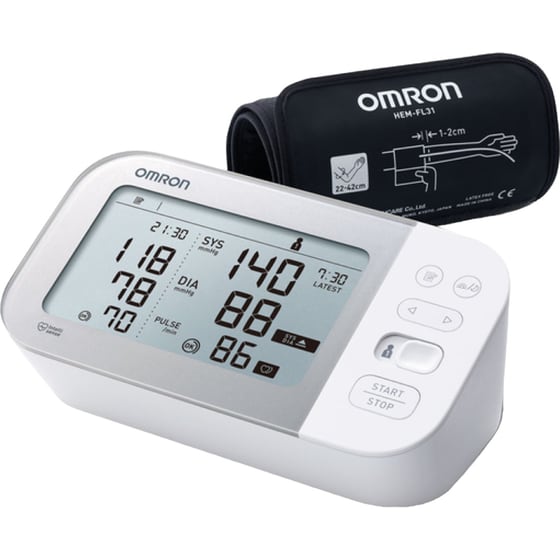 Ψηφιακό Πιεσόμετρο Omron Μπράτσου X7 Smart HEM-7361T-ESL με Bluetooth και Ανίχνευση Αρρυθμίας Λευκό image 0