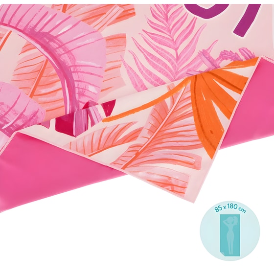 Πετσέτα Θαλάσσης Legami Tropical 85 x 180 cm - Ροζ/ Πορτοκαλί image 1
