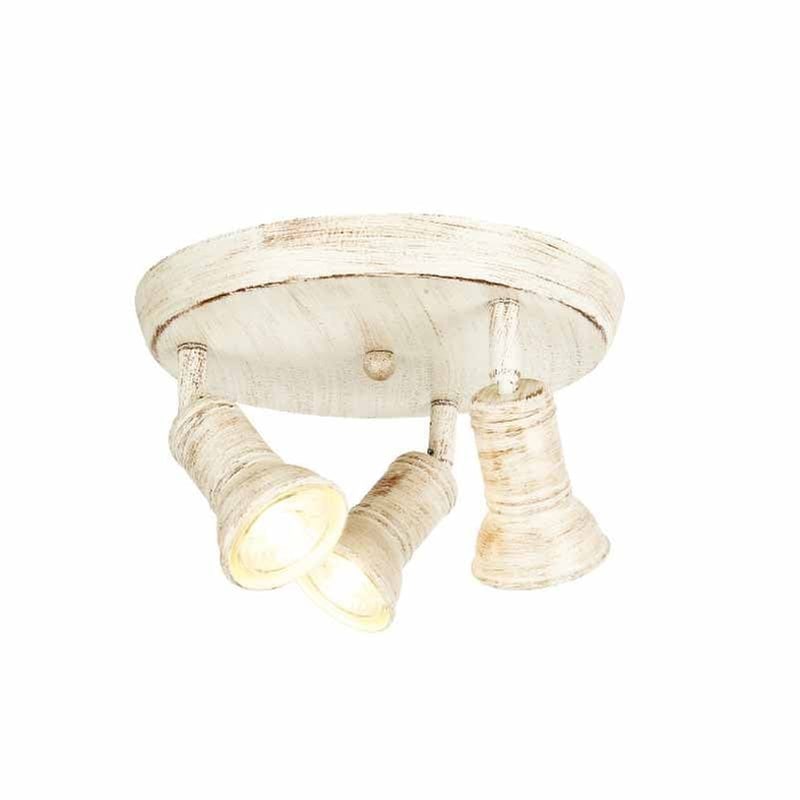 Σποτ Τρίφωτο Aca Brulee Su283paw Μεταλλικό - Λευκό