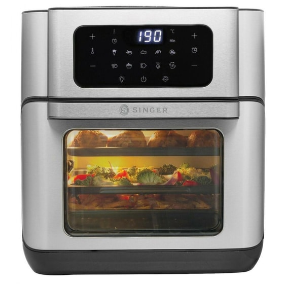 SINGER AF4640 Vita Cook 1500 W με Αποσπώμενο Κάδο 10 L Ασημί Φριτέζα Αέρος image 0