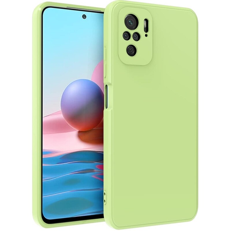 BODYCELL Θήκη Xiaomi Redmi Note 10/Note 10s - Bodycell Square Liquid - Light Green