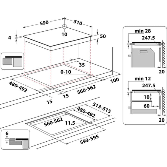 WHIRLPOOL WF S3660 CPNE 59 cm Μαύρο Εστία Επαγωγική Αυτόνομη image 3