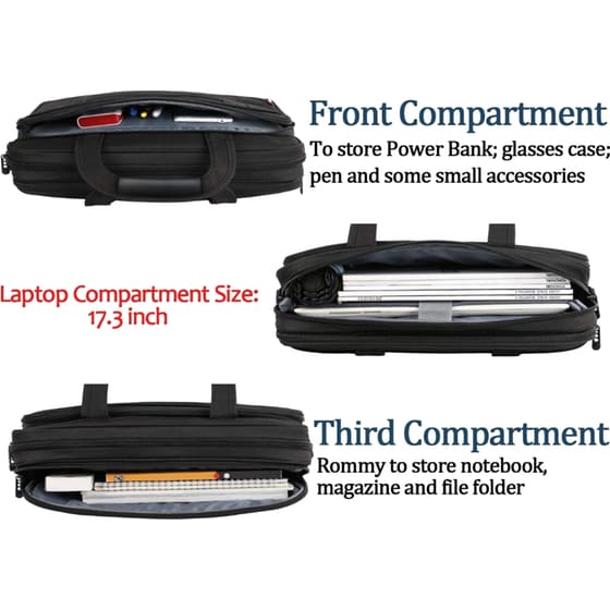 Τσάντα Laptop Matein 1172 17" Αδιάβροχη - Μαύρο image 6