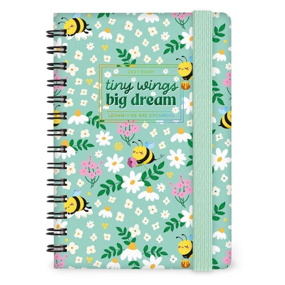 Ημερολόγιο Εβδομαδιαίο Σπιράλ 2027 Legami 12M Small Bee Green image 0