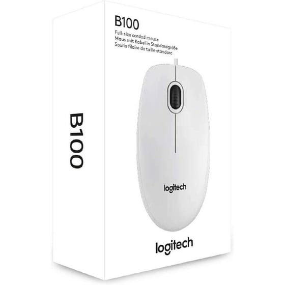 Logitech B100 Ενσύρματο Ποντίκι Λευκό image 3