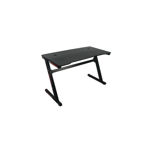 Γραφείο Gaming Woodwell Τ. από Carbon Steel και Μελαμίνη 120x60cm - Μαύρο image 2