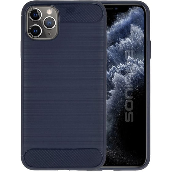 Θήκη Apple iPhone 11 Pro Max - Sonique Carbon Brushed - Μπλε image 0