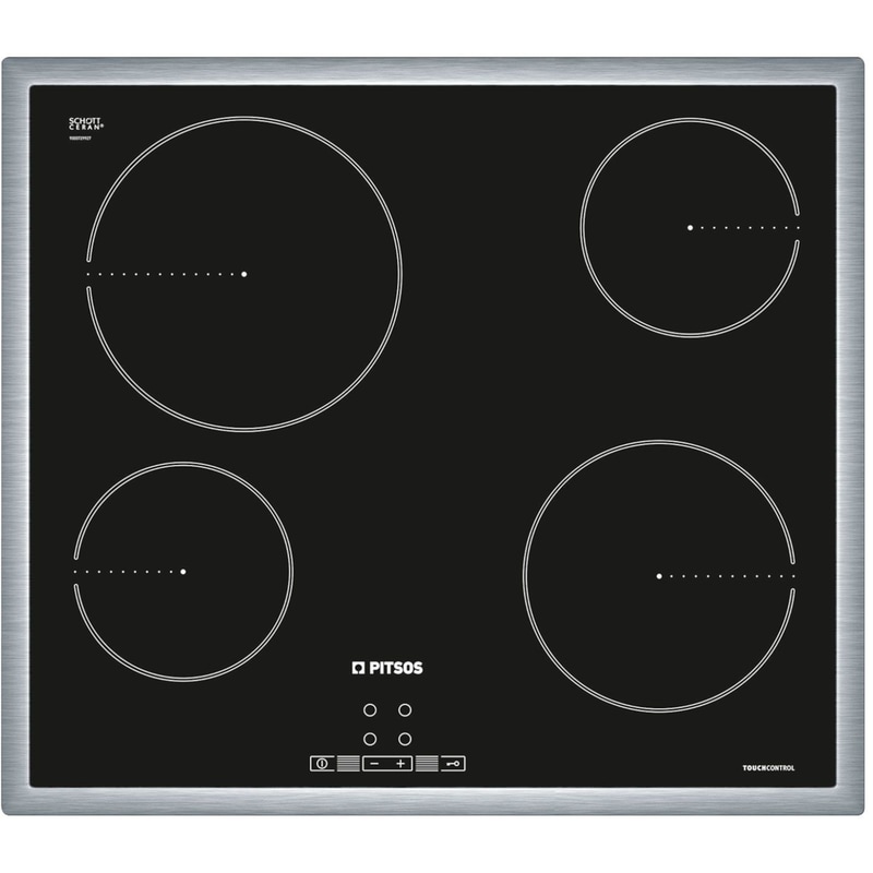 PITSOS CRE645S06 58.3 cm Μαύρo Εστία Κεραμική Αυτόνομη
