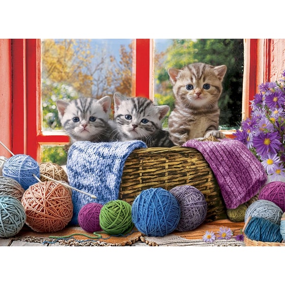 Παζλ Eurographics Knittin' Kittens (500 Κομμάτια) image 1