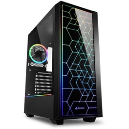 Κουτί Desktop Sharkoon RGB LIT 100 Midi Tower - Μαύρο