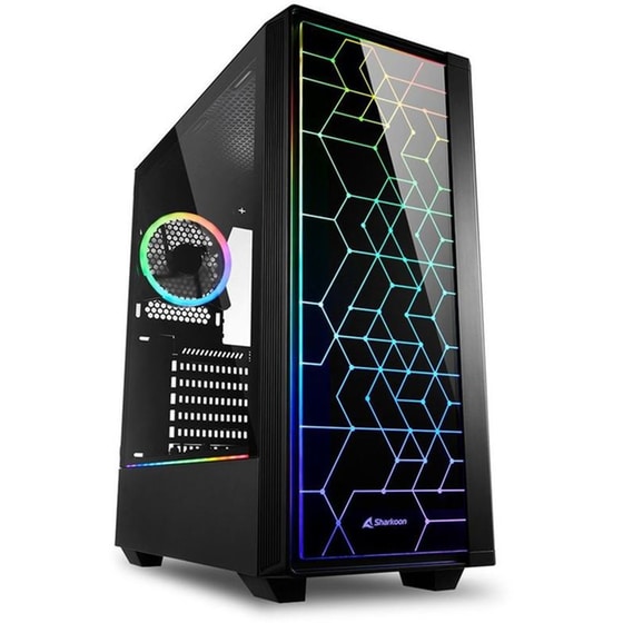 Κουτί Desktop Sharkoon RGB LIT 100 Midi Tower - Μαύρο image 0