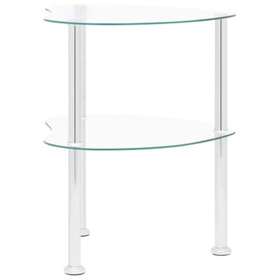 Τραπεζάκι Σαλονιού VidaXL από Ψημένο Γυαλί 38x38x50cm - Διαφανές image 3