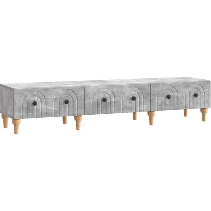 Έπιπλο Τηλεόρασης VidaXL με Συρτάρι 147x34.5x30 cm - Γκρι Σκυροδέματος