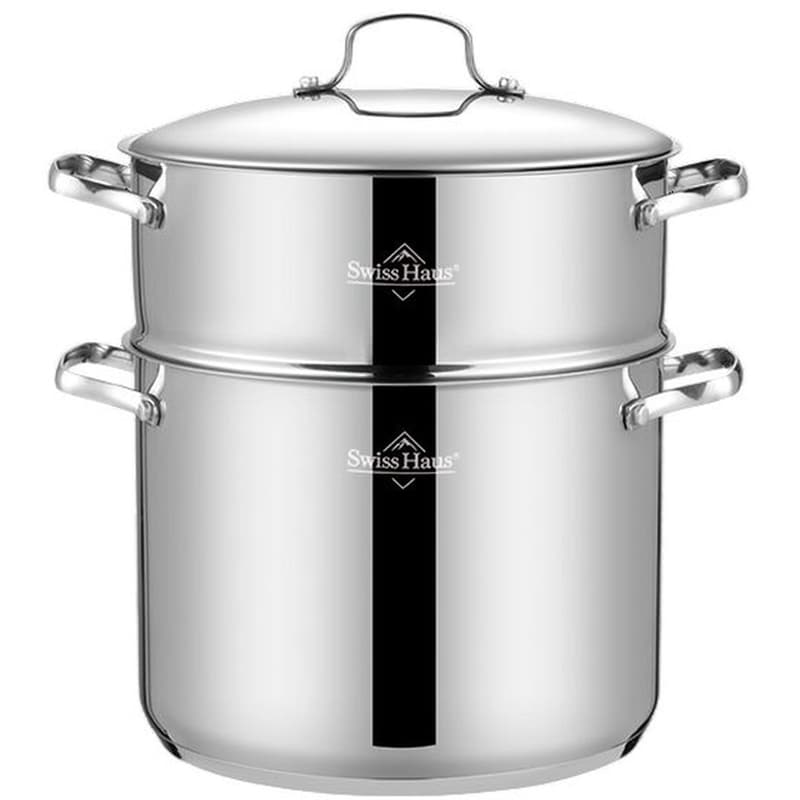 Κατσαρόλα SWISS HAUS Couscous Pot 26 cm Ασημί SH-VC26