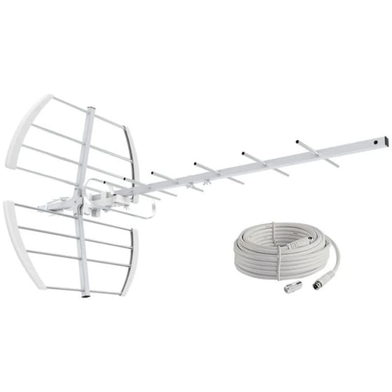 Εξωτερική Κεραία Τηλεόρασης Osio OTA-1020 4K 20dbi 16 στοιχείων - Μαύρο image 2