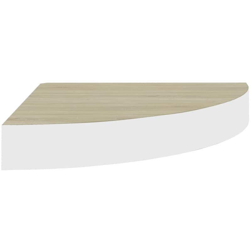 VIDAXL Ράφι Τοίχου VidaXL Γωνιακό από MDF 25x25x3.8 cm - Λευκό/Μπεζ