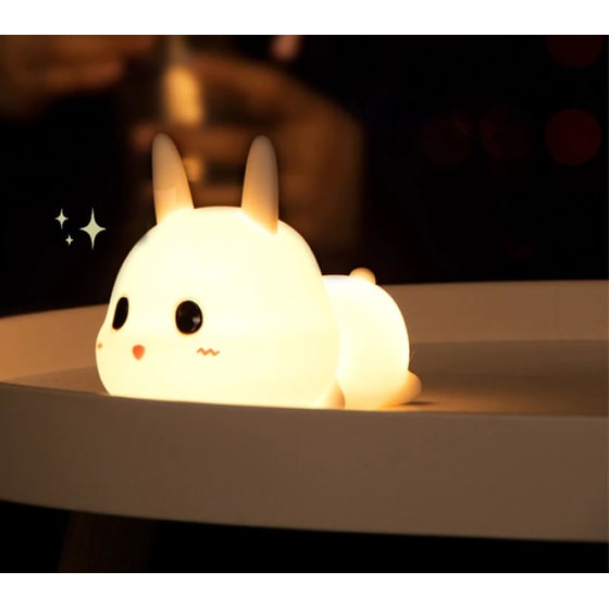 Allocacoc Meng Rabbit Night Lamp Κουνελάκι Φωτιστικό Νυκτός Από Μαλακή Σιλικόνη Με Χρονοδιακόπτη image 2