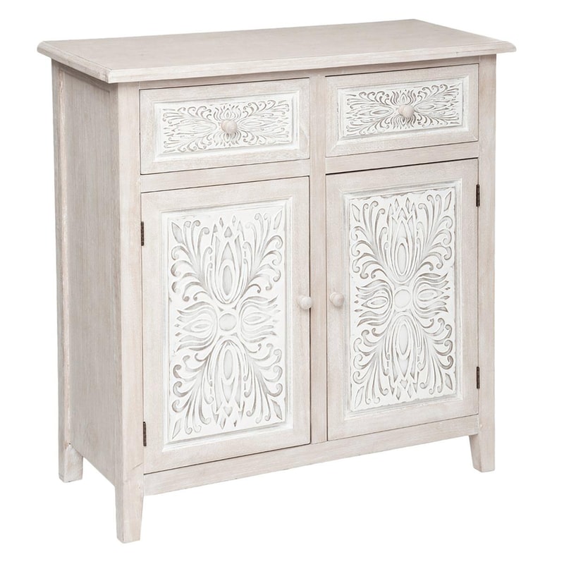SPITISHOP Μπουφές Spitishop από Ξύλο και MDF 80x34.5x85 cm - Εκρού
