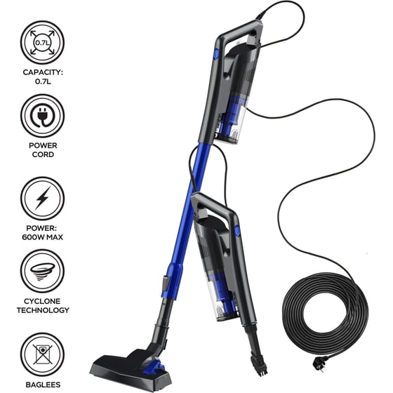 TURBOTRONIC TT-MF8 600 W 0.7 L Μπλε Σκούπα Stick image 9