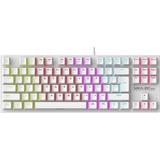 Gaming Set Armaggeddon MKA-2C Neo Μηχανικό Gaming Ενσύρματο Πληκτρολόγιο RGB (US) + Armaggeddon Mikoyan Foxbat III Cyberpunk Gaming Ασύρματο Ποντίκι - White image 2