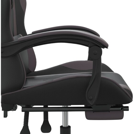 Καρέκλα Gaming VIDAXL 3143882 με Υποπόδιο από Τεχνητό Δέρμα - Γκρι image 6
