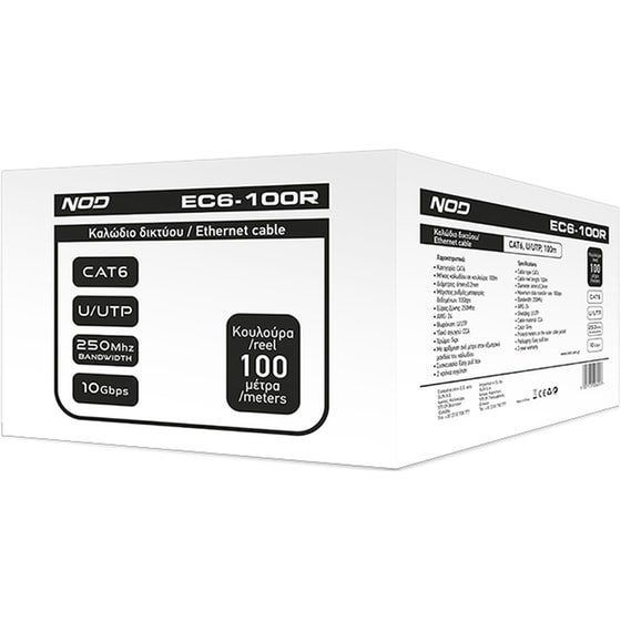 NOD Καλώδια Δικτύου EC6-100R 1x RJ-45 Male σε 100 m Γκρι image 3