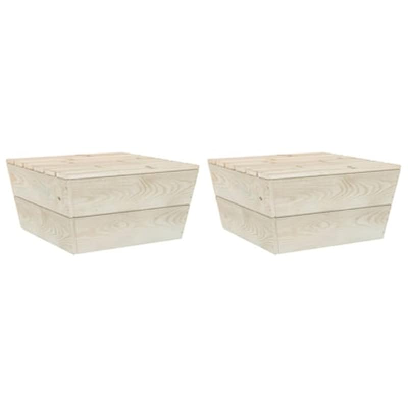 VidaXL Τραπέζια Κήπου 2 Τεμ. 60x60x30 Εκ. Εμποτισμένο Ξύλο Ερυθρελάτης