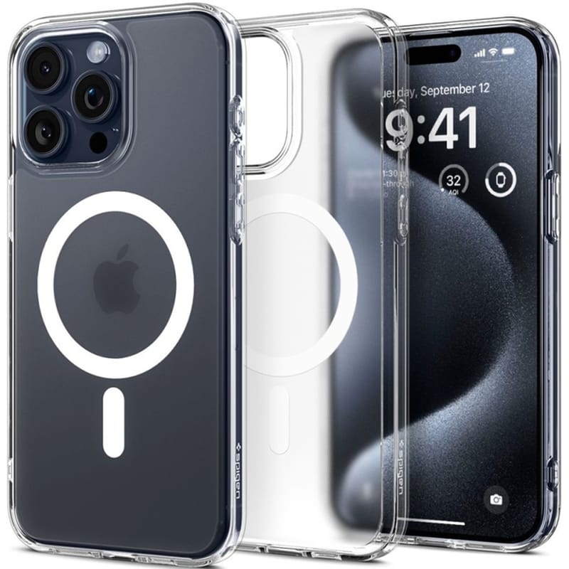 Θήκη Apple iPhone 15 Pro - Spigen Ultra Hybrid Magfit - Frost Clear