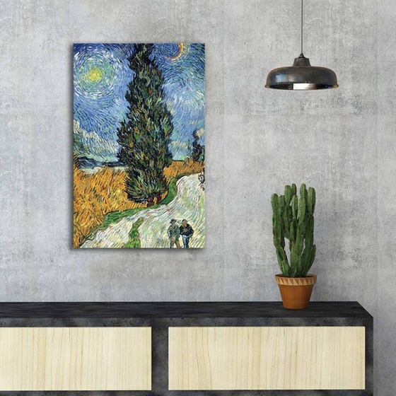Μοντέρνος Πίνακας 24Mall Νυχτερινό Τοπίο 45x70 cm image 2