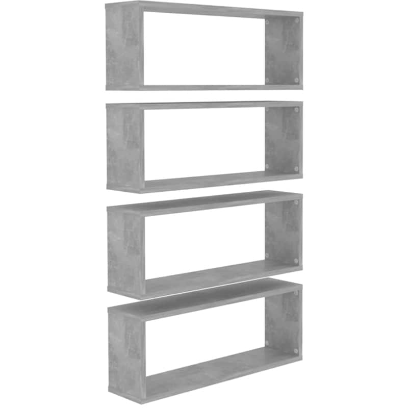 Ράφια Τοίχου VidaXL από Μοριοσανίδα 60x15 cm 4 Τμχ - Γκρι