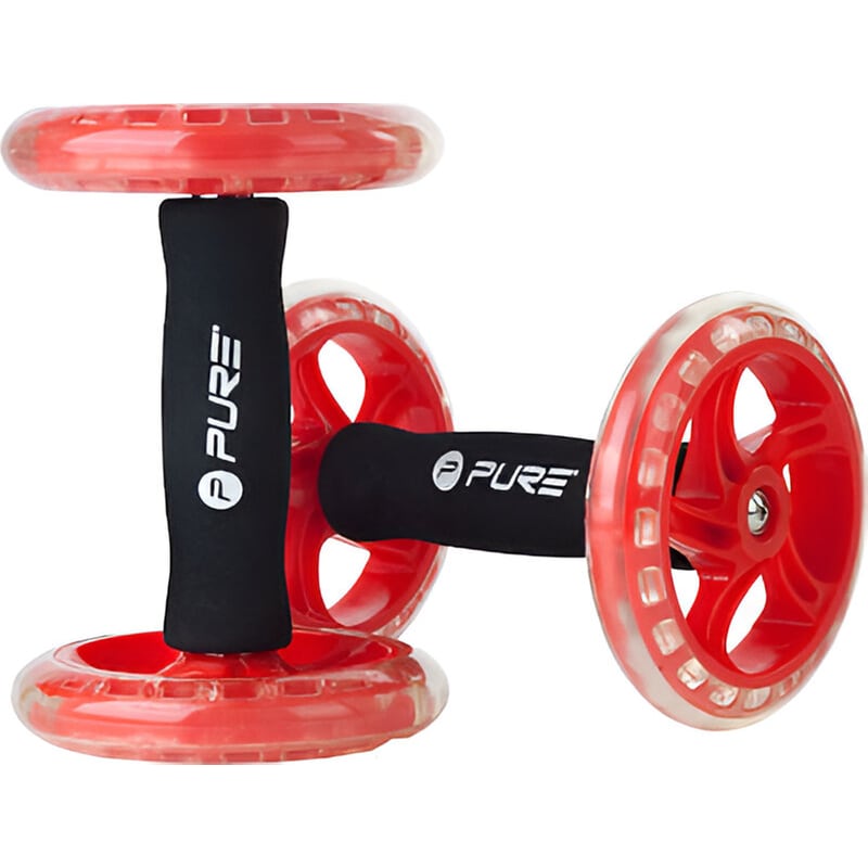 PURE2IMPROVE Ρόδες Κοιλιακών Pure2Improve Core Training Wheels 2 Τμχ - Μαύρο/ Κόκκινο