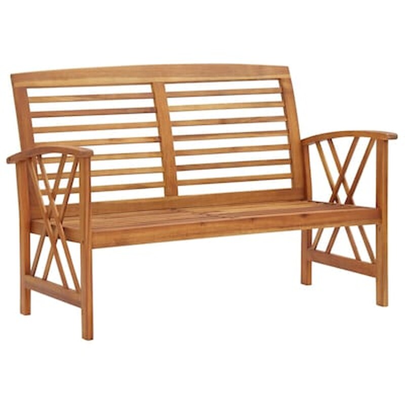 Παγκάκι Κήπου VidaXL από Μασίφ Ξύλο Ακακίας 119x67x83 cm - Καφέ