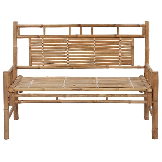 Παγκάκι Κήπου VidaXL με Μαξιλάρι από Μπαμπού 120x55x90 cm - Καφέ/Πράσινο image 1