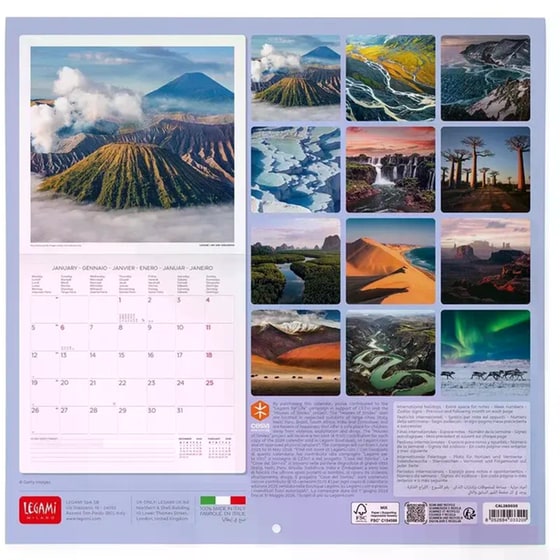 Ημερολόγιο Τοίχου Legami 2026 Planet Earth 30x29cm image 2