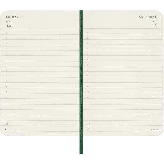 Ημερολόγιο Ημερήσιο Moleskine 2025 12M Pocket Myrtle Green Soft image 4