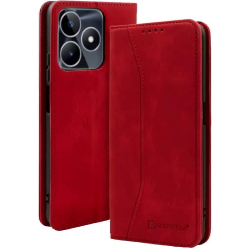 Θήκη Realme C53 - Bodycell Πορτοφόλι - Red