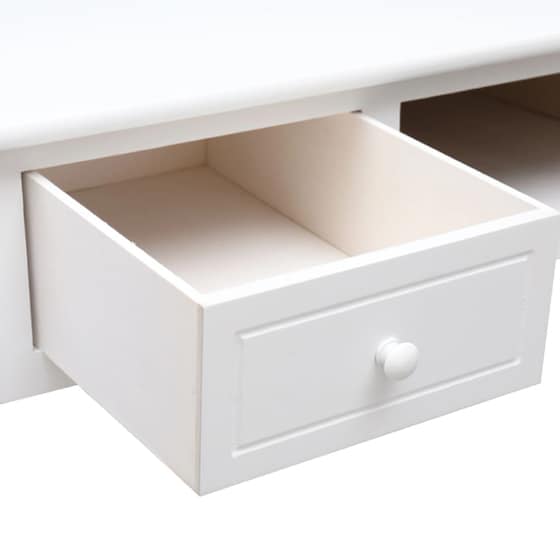 Γραφείο με Συρτάρια VidaXL από Ξύλο 110x45cm - Λευκό image 4