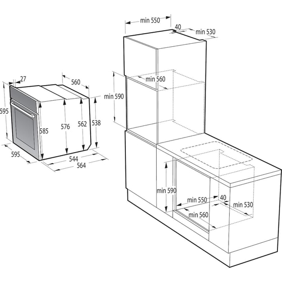 HISENSE BI64211PX 77 Lt Inox Εντοιχιζόμενος Φούρνος Άνω Πάγκου image 7