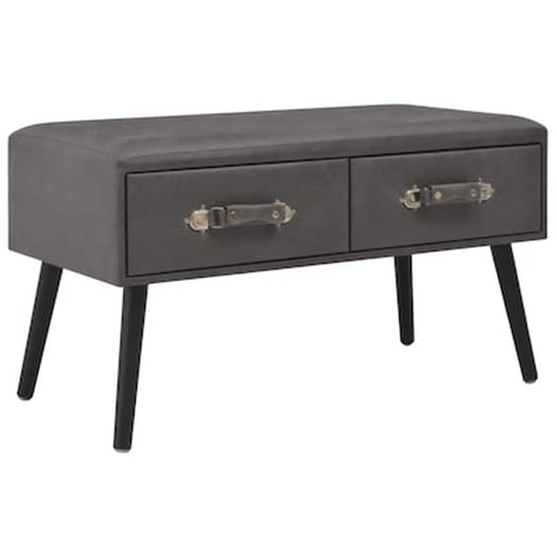 Τραπεζάκι Σαλονιού VidaXL από Συνθετικό Δέρμα 80x40x46cm - Γκρι VIDAXL