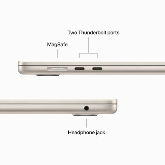 Apple MacBook Air with M2 Chip 15.3" QHD+ (Apple M2/8 Cores/8GB/512GB SSD/Mac OS) Starlight image 8