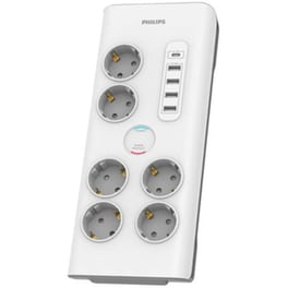 Philips SPN7060WA/GRS 6 Θέσεων με USB 2m - Λευκό