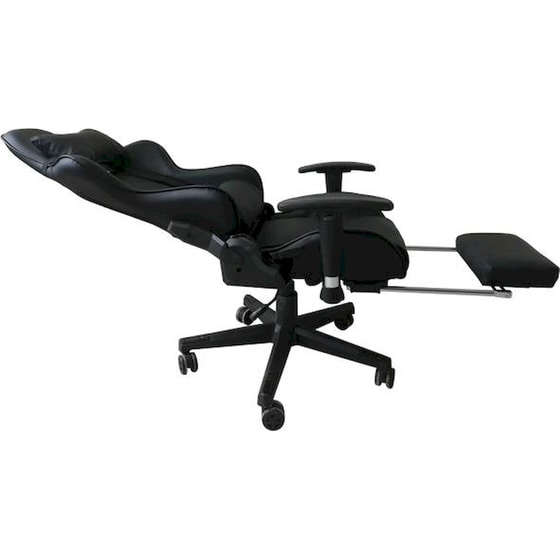 Καρέκλα Gaming Εργονομική Nextdeco 13829 Τροχήλατη από Δερματίνη - Μαύρη image 2