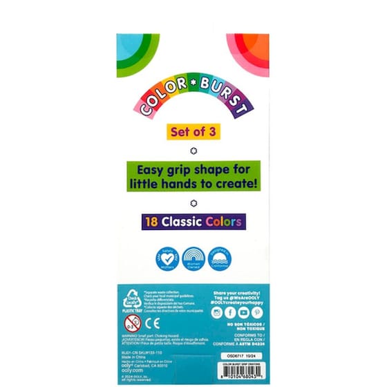 Κηρομπογιές Ooly Grip 18 Χρώματα (3 Τεμάχια) image 7