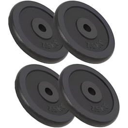 Δίσκοι VidaXL 7.5 kg για Μπάρα Ø30 mm (4 Τεμάχια)