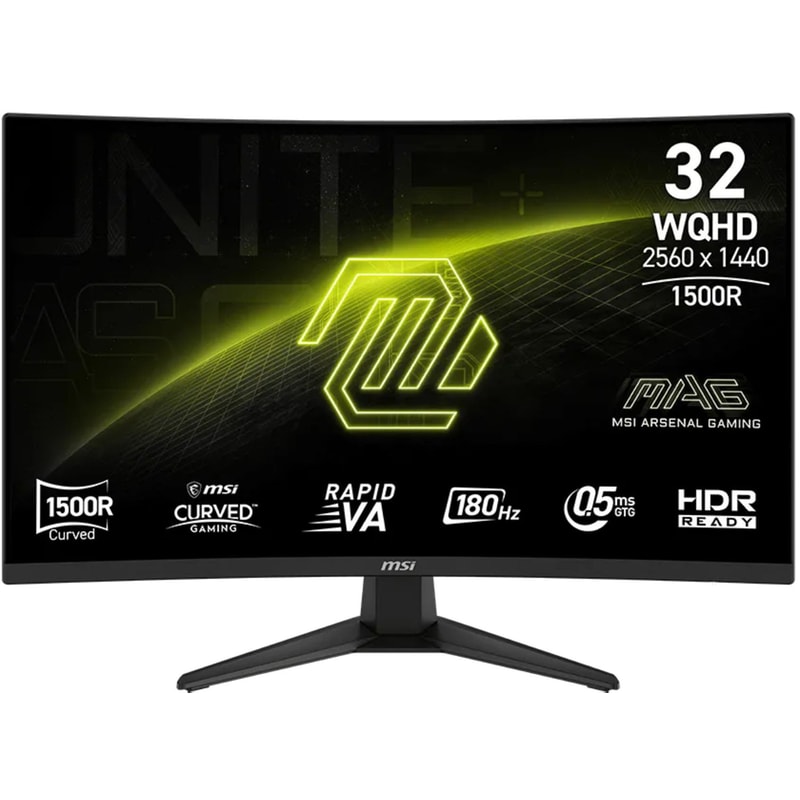 MSI MAG 321CQF E18 Gaming Monitor 31.5 WQHD VA Curved 180HZ 0.5ms