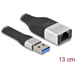 Delock Καλώδιο Usb Σε Rj45 86937 1000 Mbps 13cm - Μαύρο